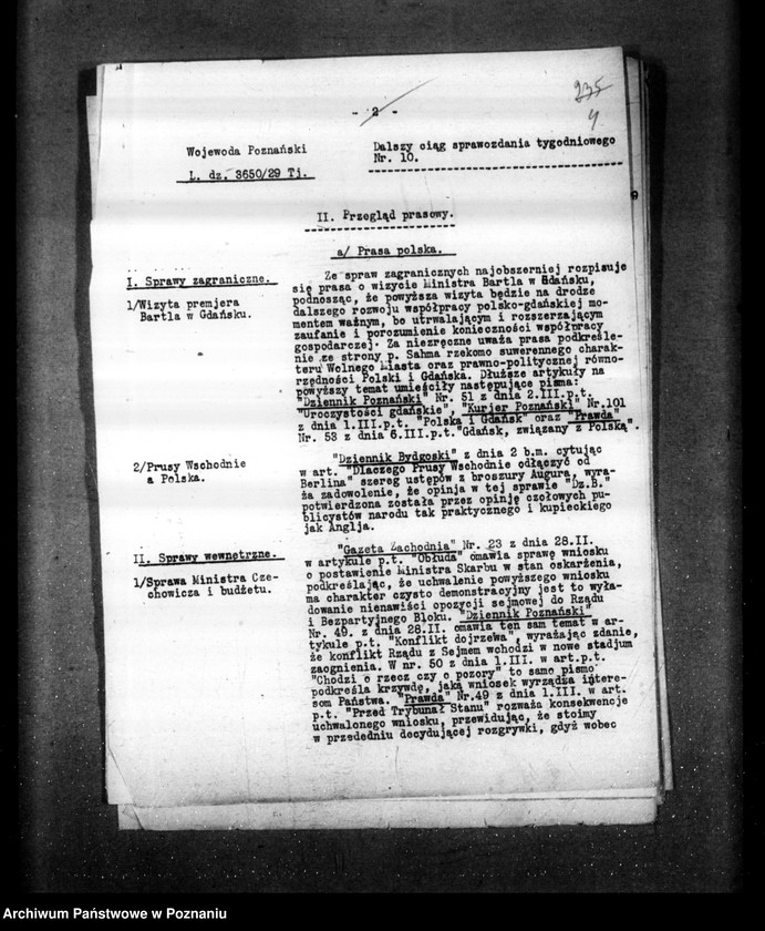 Obraz 8 z jednostki "Sprawozdania sytuacyjne tygodniowe za czas od 1 marca do dnia 28 marca 1929 r. /nr 10-13/"