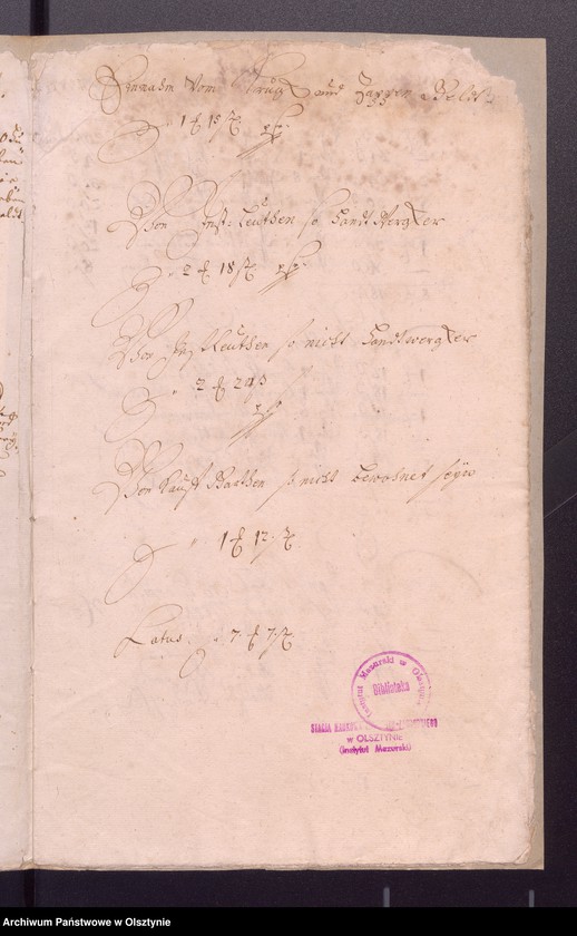 image.from.unit.number "Kobultensche Kirchen Rechnungaller Einnahme und Ausgabe Geld"