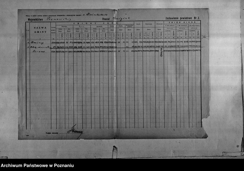 Obraz 4 z jednostki "/Statystyka produkcji rolnej - zestawienie powiatowe - Śmigiel"
