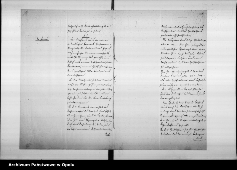 Obraz 18 z jednostki "Acta des Magistrats zu Oppeln betreffend Statuten des Eisenbahn - Beamten-Vereins Vol. I"