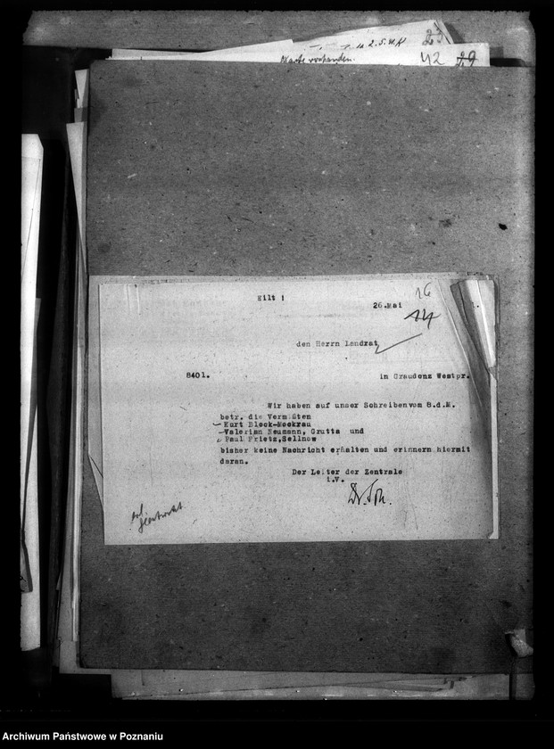 Obraz 20 z jednostki "Amtliche Meldungen Kreis Grandenz (Grudziądz)"