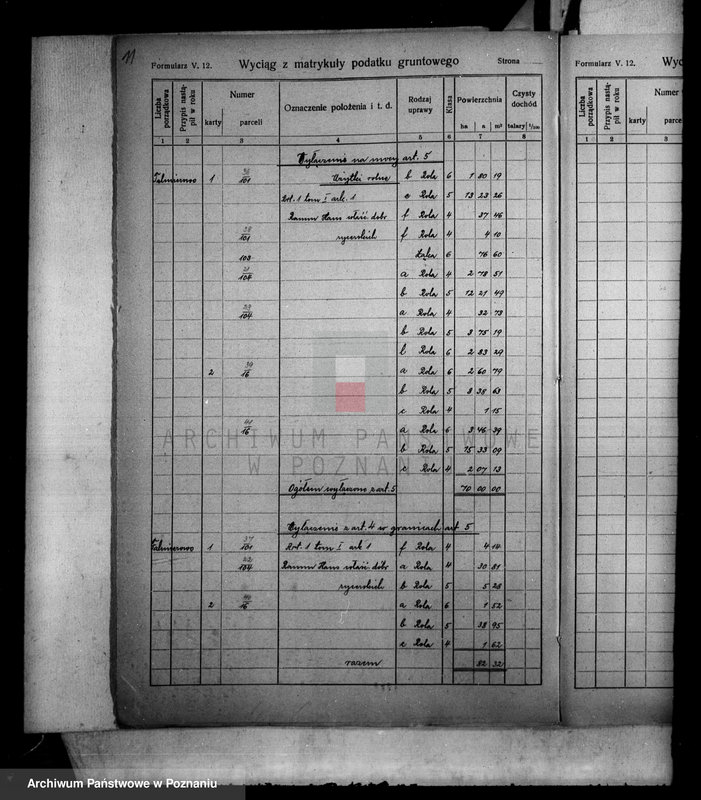 Obraz 15 z jednostki "Operat wyłączeń w myśl art.4 i 5 ustawy o reformie rolnej majątku Falmierowo powiatu wyrzyskiego mikrofilm"
