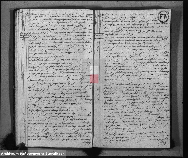 image.from.unit.number "Księga aktów stanu cywilnego zeszłych w gminie seyneńskiey na rok 1814"