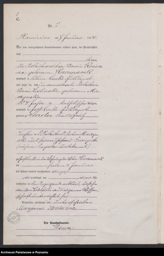Obraz 4 z jednostki "Sterbe-Haupt--Register"