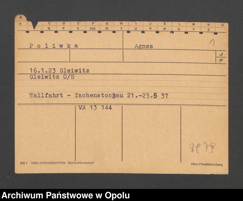 Obraz 3 z jednostki "[Poliwka Agnes, ur. 16.01.1923 Gleiwitz]"