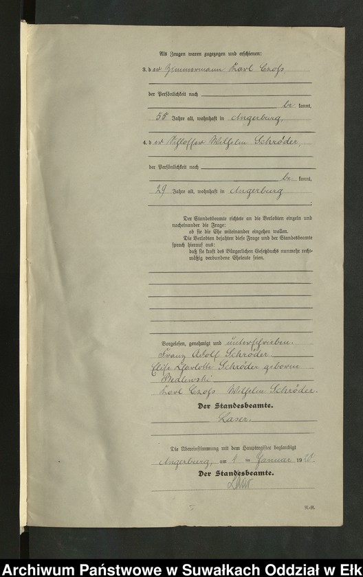 image.from.unit.number "[Heirats - Register (Neben - Register) Standesamt Angerburg einschl. der Bezirke, Gr. Strengeln, Prinowen und Kehlen Kreis Angerburg] No 1 bis 49"