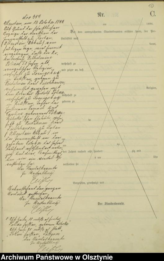 image.from.unit.number "Sterbe-Haupt-Register Tom II,Nr 386 - 494"