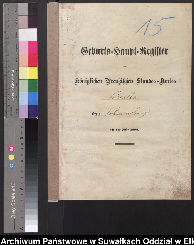 image.from.unit.number "Geburts-Haupt-Register des Königlichen Preussischen Standes-Amtes Bialla Kreis Johannisburg"