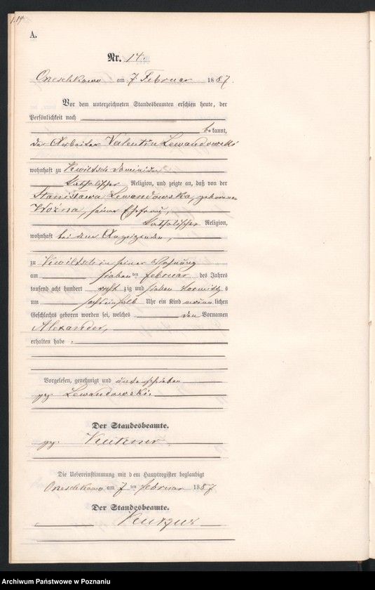 Obraz 17 z jednostki "Księga urodzeń"