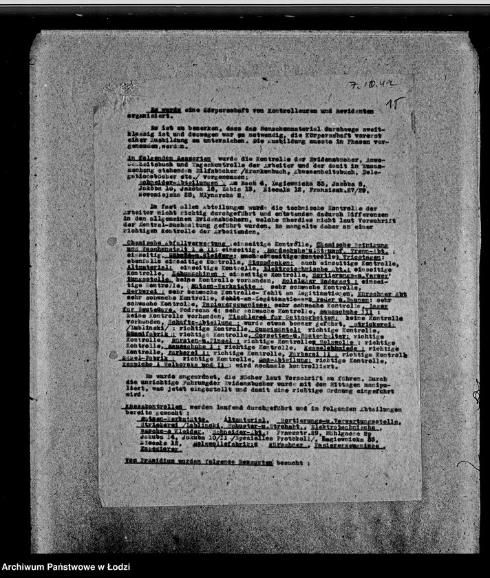 Obraz 19 z jednostki "[Instrukcje kontrolne, regulaminy Najwyższej Izby Kontroli, protokoły posiedzeń, spisy pracowników, listy obecności]"