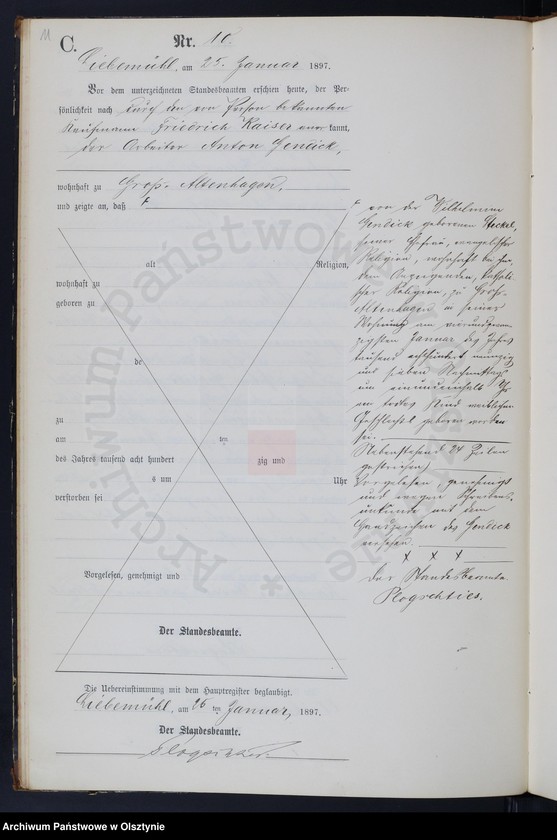 image.from.unit.number "Sterbe-Neben-Register Nr 1 - 98"