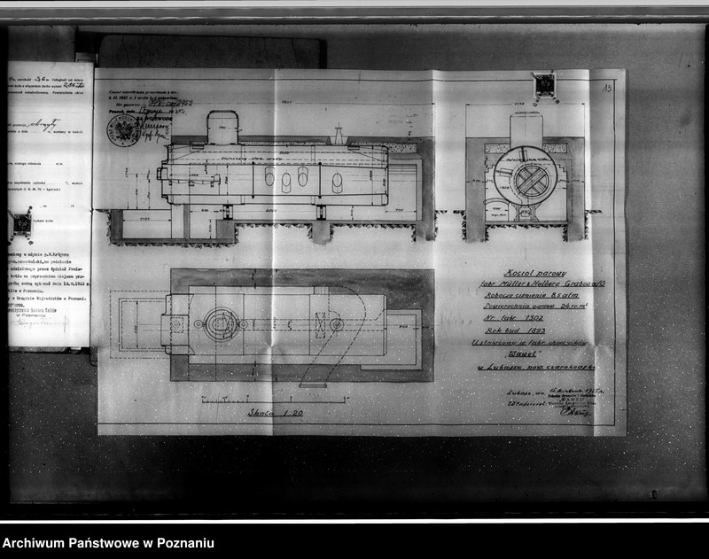 Obraz 16 z jednostki "Fabryka dywanów i chodników w Lubaszu pow. czarnkowski - St. Kluz nr fabryczny kotła 3102 nr woj. kotła 2952"
