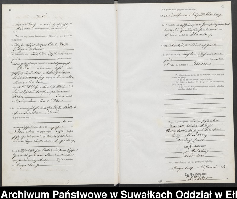 image.from.unit.number "Heiraths-Neben-Register des Preussischen Standes-Amtes Angerburg Kreis Angerburg"