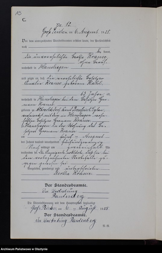 image.from.unit.number "Sterbe-Neben-Register Nr 1 - 21 [ Księga zgonów - wtóropis ]"