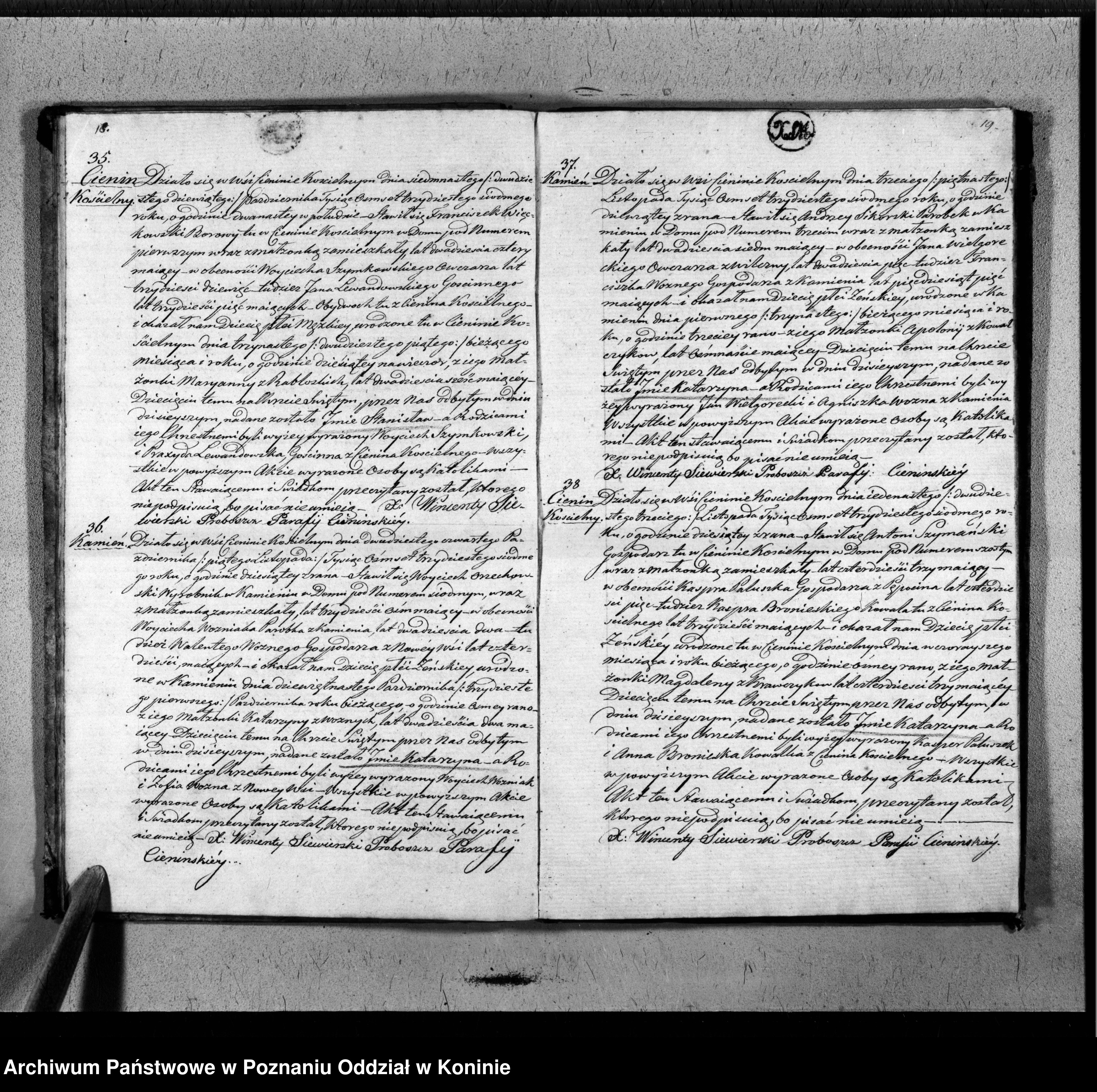 Skan z jednostki: Księga urodzonych, małżeństw i zgonów