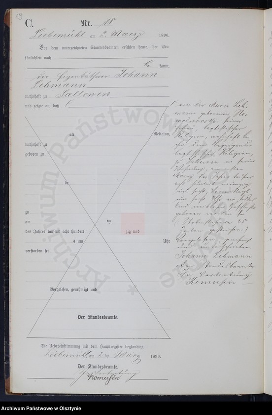 image.from.unit.number "Sterbe-Neben-Register Nr 1 - 88"