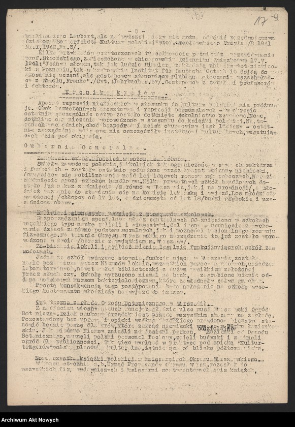 image.from.unit.number "Przegląd Spraw Kultury, Wydawca: Konfederacja Narodu, Warszawa, II-XI.1943 r."