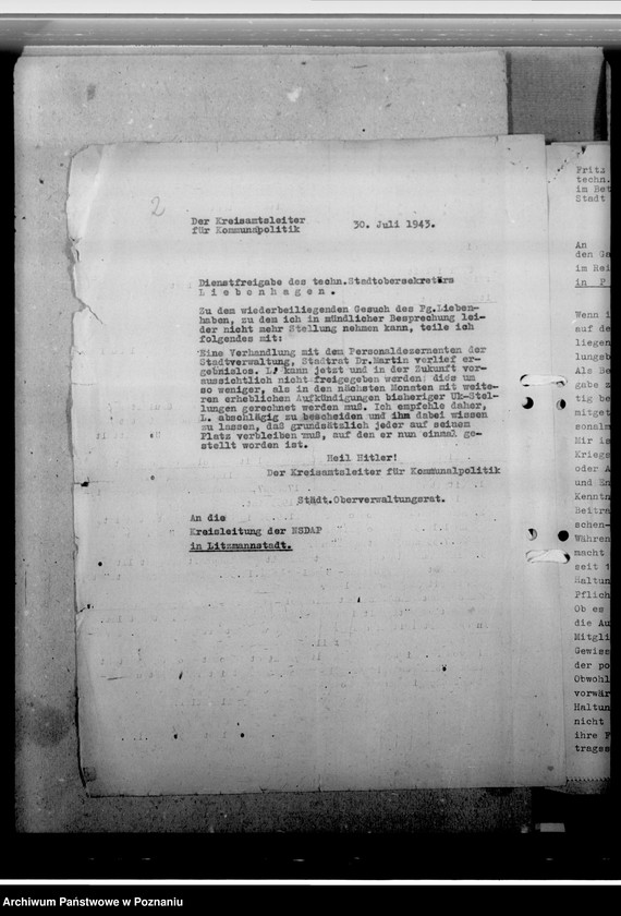 Obraz 7 z jednostki "Leibentragen, Fritz - Stadtobersekretär"