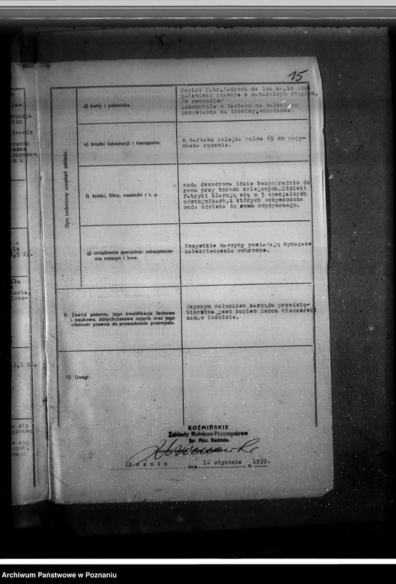 image.from.unit.number "Zatwierdzenie projektu budowy i urządzenia zakładu przemysłowego /Fabryki Płatków Ziemniaczanych i tartaku/ w Koźminie własność Koźmińskie Zakłady Rolniczo-Przemysłowe Spółka Akcyjna"