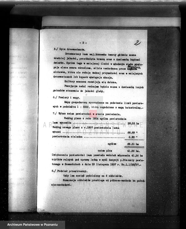 Obraz 6 z jednostki "Plan urządzenia gospodarstwa leśnego dla lasu majętności Buszewko powiat szamotulski 1937-1947"