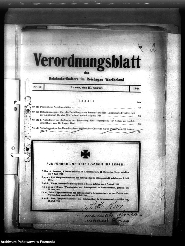 Obraz 6 z jednostki "Verordnungsblatt Nr. 13"