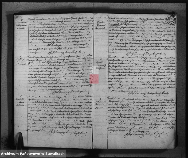 image.from.unit.number "Księga duplikat urodzonych, zaślubionych i umarłych w parafii katolickiej Puńsk na rok 1848"