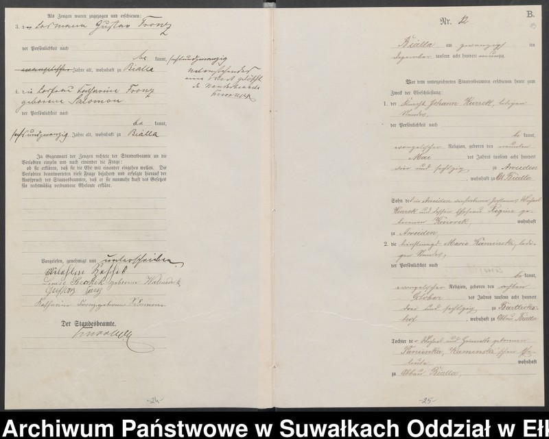 image.from.unit.number "Heiraths-Haupt-Register des Königlichen Preussischen Standes-Amtes Bialla Kreis Johannisburg"