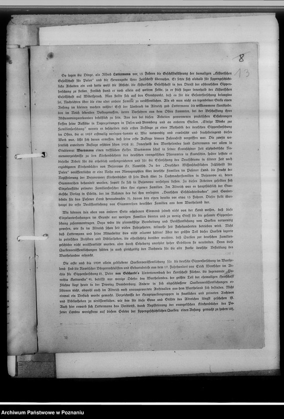 Obraz 19 z jednostki "Veröffentlichungen. Zeitschrift für Ostdeutsche Sippenforschung [przedmowa wydawcy do pierwszego zeszytu czasopisma]"