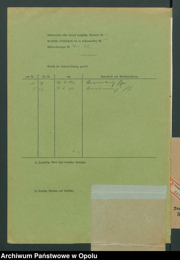 Obraz 4 z jednostki "Verfügung von Todes wegen der Anna Swoboda geb[oren] Bredel aus Friedrichsgrätz gestorben am 28.07.1940 zuletzt wohnhaft in Friedrichsgrätz."