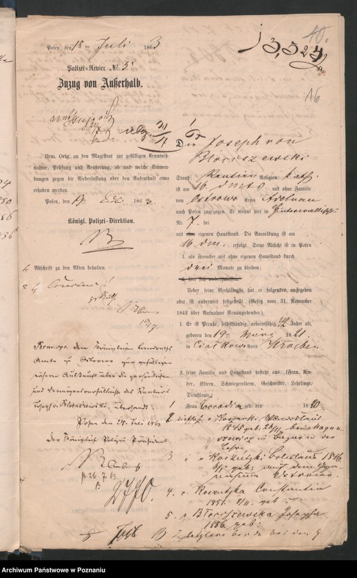 Obraz 20 z jednostki "A. betr. die Familie von Blociszewski /Stanislaus, Anton, Josef, Wladislaus/"