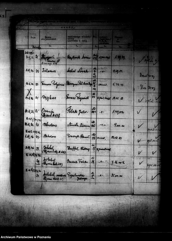 Obraz 9 z jednostki "Rejestr 12f Sprawy dotyczące działek obciążonych z art.. 54 rejestr 9f"