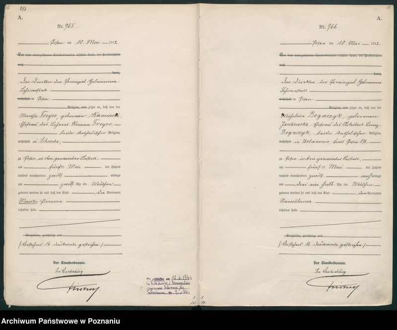 Obraz 8 z jednostki "Księga miejscowa urodzeń tom III [Rejestr główny urodzeń]"