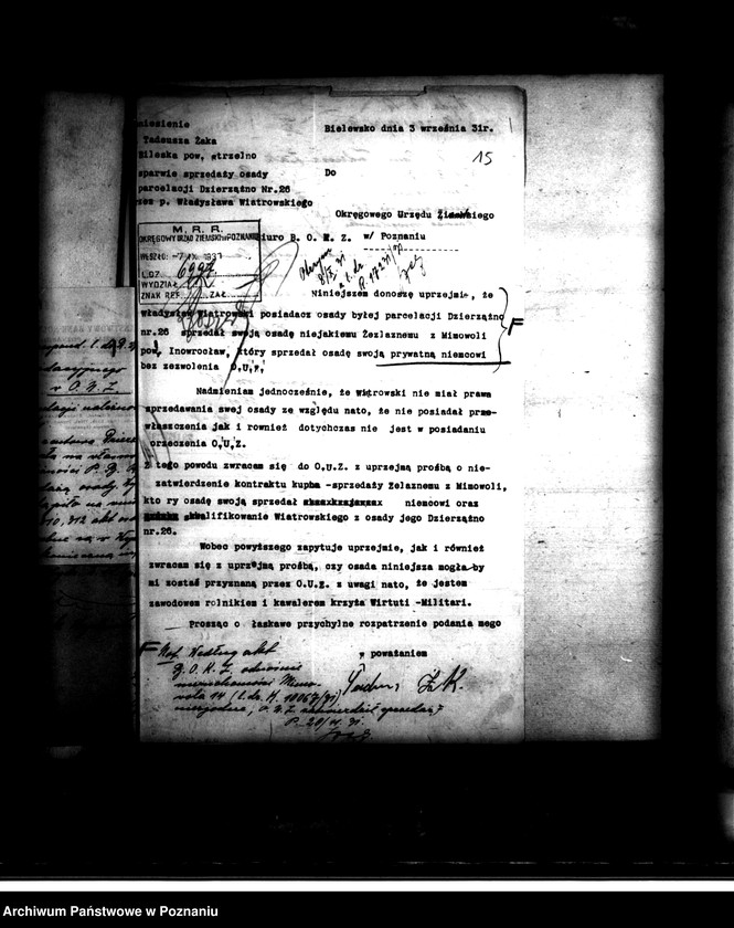 Obraz 20 z jednostki "Odkup osady Dzierżążno nr 26 powiatu mogileńskiego"