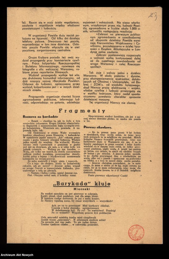 image.from.collection.number "Powstanie warszawskie w prasie konspiracyjnej111"