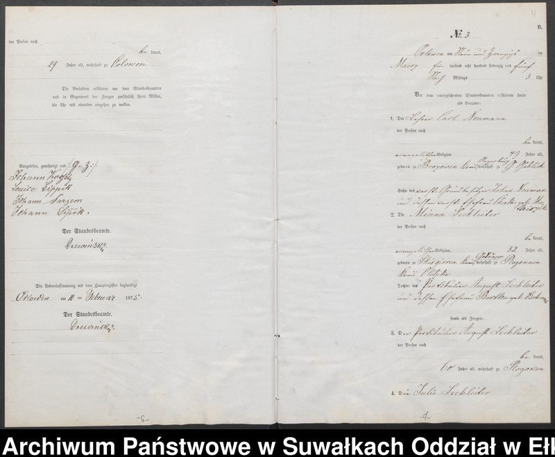 image.from.unit.number "Heiraths-Neben-Register des Preussischen Standes-Amtes Orlowen Kreis Loetzen"