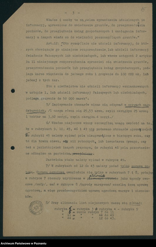 Obraz 17 z jednostki "[Stwierdzenie powierzchni zasiewów w 1921 roku]"