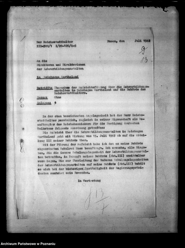 Obraz 17 z jednostki "Organisationsangelegenheiten. Landjahrverwaltung. Schulaufsicht über Volks- und Haupt- Schulen. Tätigkeitsbericht der Berufs- und Fachschulen"