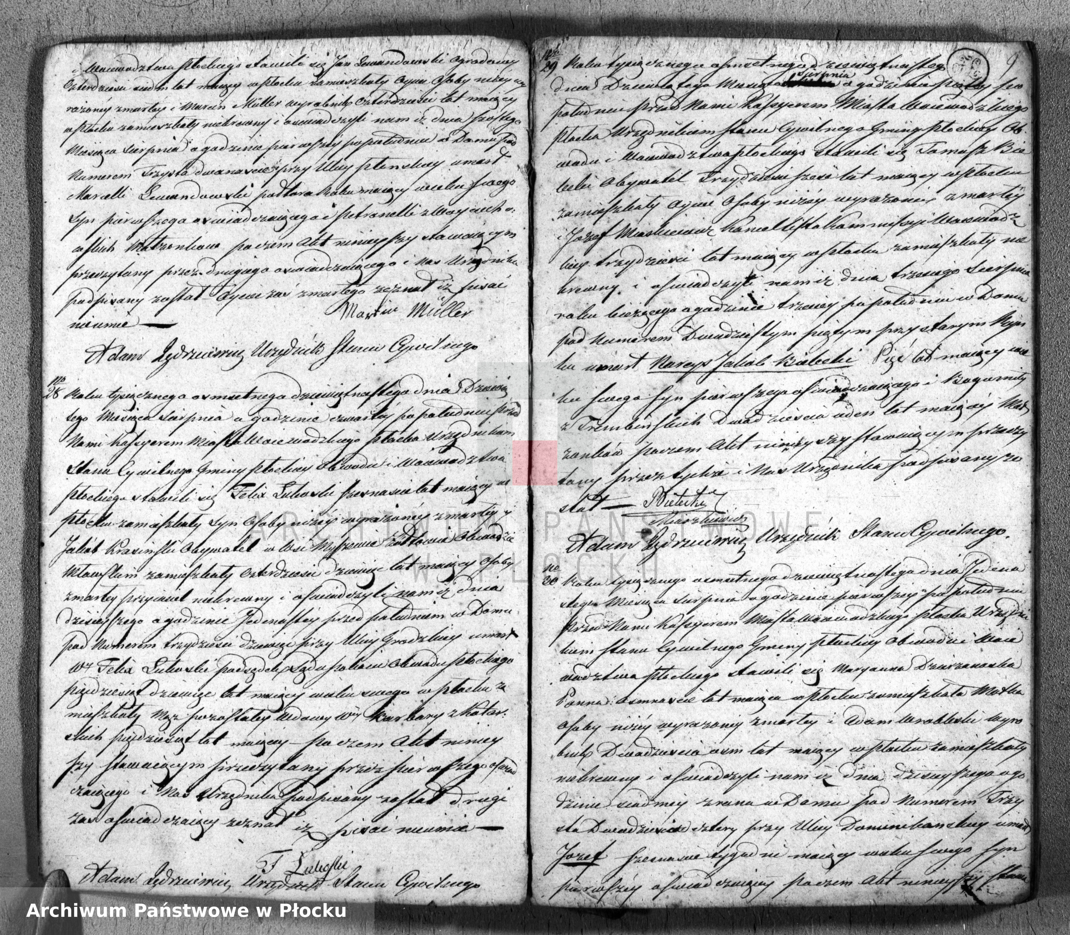 Skan z jednostki: Akta zgonów