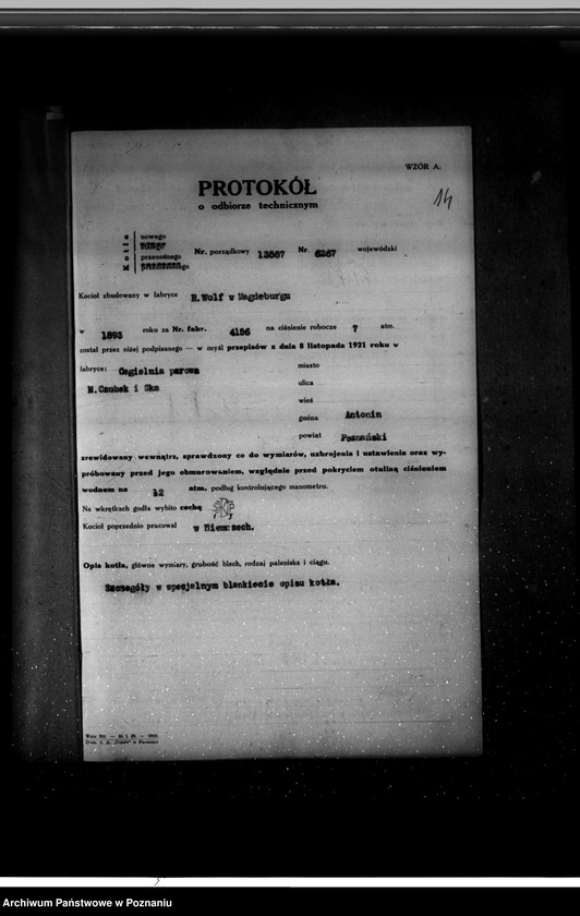 Obraz 18 z jednostki "Cegielnia w Antoninku powiat poznański nr woj. 6267"