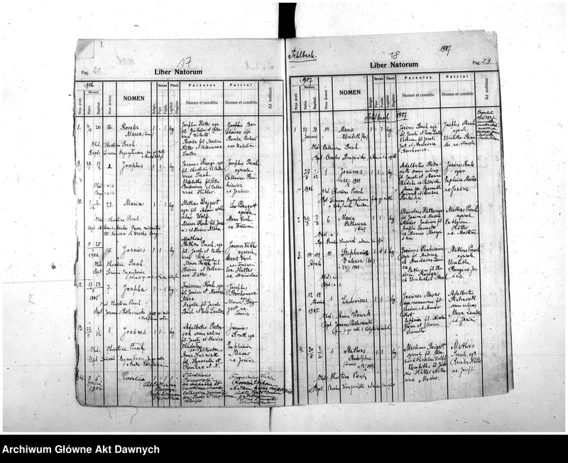 image.from.unit.number "Parafia: różne. Dekanat: różne. Fragmenty akt różnych parafii archidiecezji lwowskiej: 1. Gródek Jagielloński (dek. Gródek) - fragment (prawdopodobnie ekstrakt) księgi urodzeń z lat 1862-1863, 9 s.; 2. Kobylnica/Fehlbach (dek. Lubaczów) - fragment (prawdopodobnie ekstrakt) księgi urodzeń z lat 1901-1904, 1906-1908, 26 s.; 3. Martynów Nowy (dek. Dolina) - fragment księgi zgonów 1871, 1873, 5 s.; 4. Nadwórna (dek. Stanisławów) - fragment księgi urodzeń 1890, 9 s.; 5. Podhajce (dek. Podhajce) - fragment księgi zgonów 1899, 8 s.; 6. Podhorce (dek. Brody) - fragment księgi ślubów 1899-1900, 7 s.; 7. Stanisławów (dek. Stanisławów) - fragment (ekstrakt) księgi zgonów 1876 (pośw. 1877), s. 20; 8. Św. Stanisław (dek. Stanisławów) - fragment (ekstrakt) księgi urodzeń 1929, 2 s.; 9. Tyśmienica (dek. Stanisławów) - fragment księgi zgonów 1876, 2 s.; 10. Załoźce (dek. Brody) - fragment księgi ślubów, lata osiemdziesiąte XIX w., szczątek, 2 s.; 11. Śniatyn (dek. Horodenka) - fragment księgi urodzeń 1882, szczątek 2 s.; 12. Zawałów (dek. Skałat) - fragment (ekstrakt) księgi zgonów 1914, 3 s.; 13. Złotniki (dek. Podhajce) - fragment księgi zgonów 1891, 1 s.."