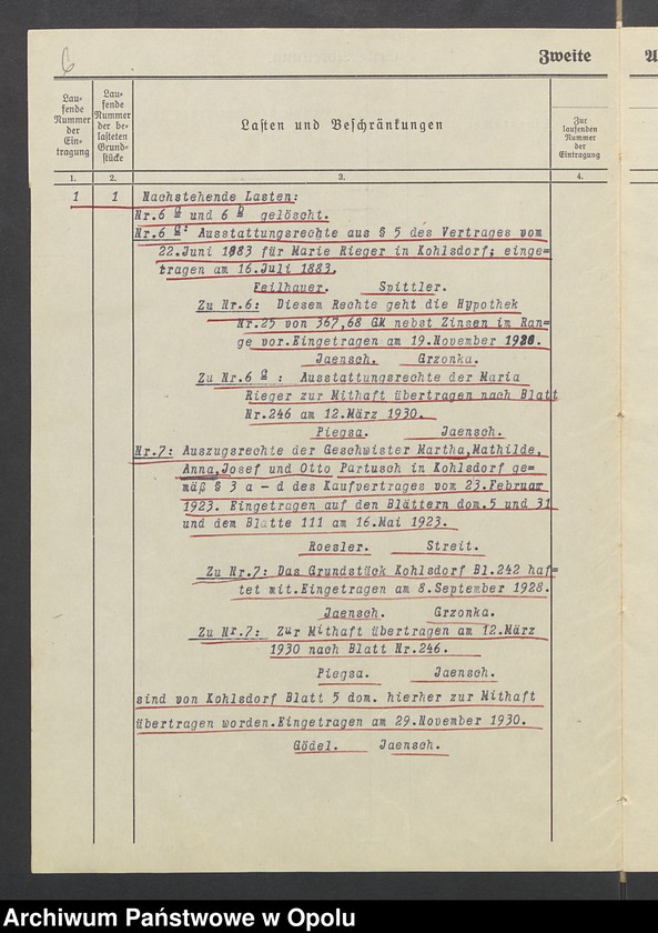 image.from.unit.number "Tabelle zu den Grundakten für Band VII, Bl. 247 Kohlsdorf Paul Drutschmann"