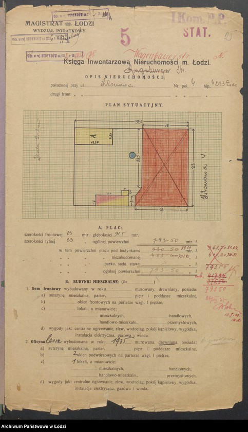 image.from.unit.number "Księga inwentarzowa nieruchomości m. Łodzi ul. Klonowa"