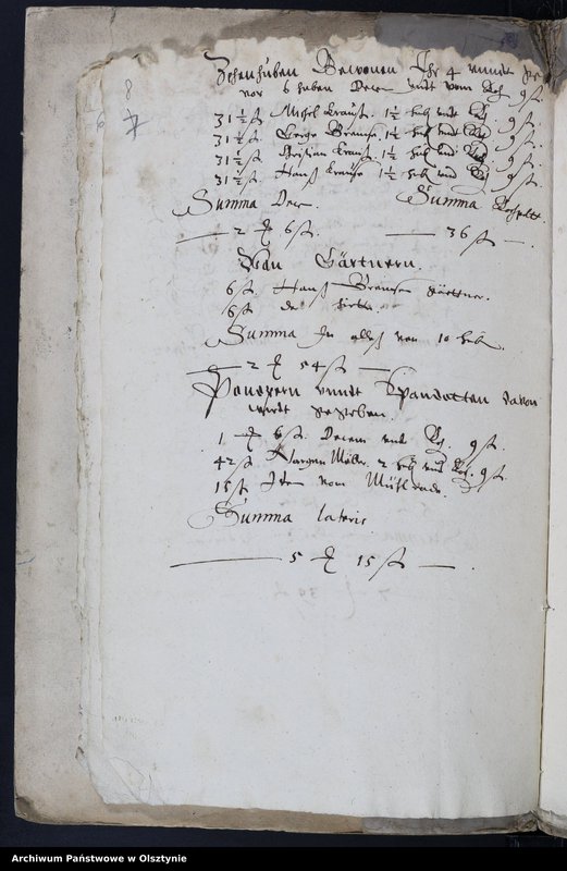 image.from.unit.number "Kirchen Rechnung des Kirchspiels Herzogswalde"