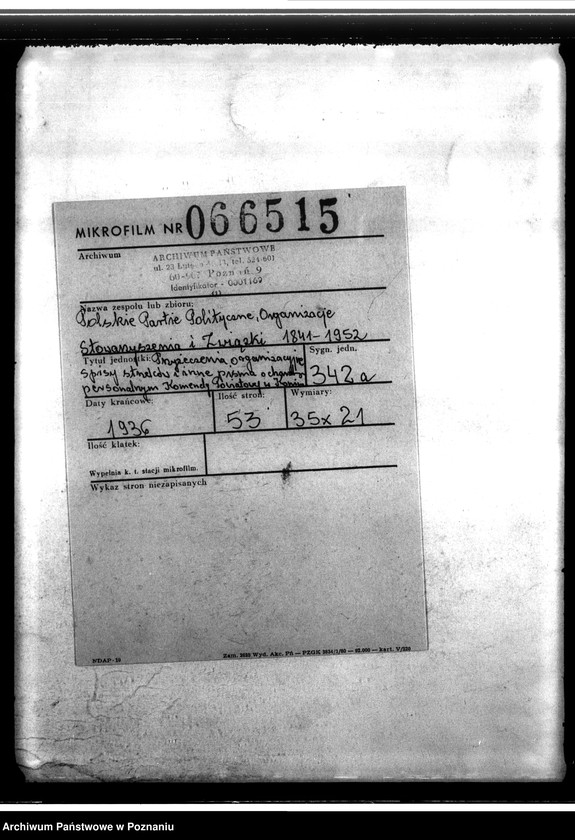 image.from.unit.number "Przyrzeczenia organizacyjne, spisy strzelców i inne pisma o charakterze personalnym Komendy Powiatowej w Koninie"