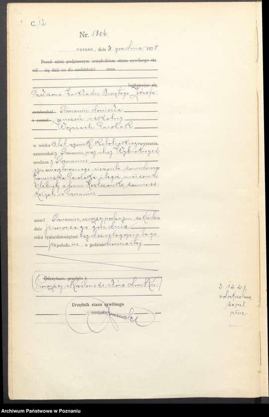 Obraz 14 z jednostki "Księga miejscowa zgonów tom IV [Rejestr główny zgonów]"