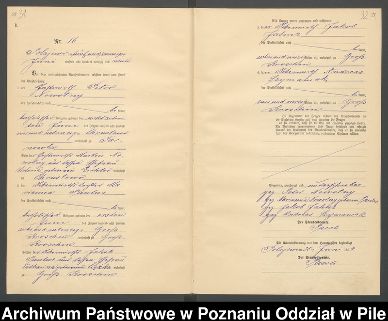 Obraz 19 z jednostki "Księga małżeństw"