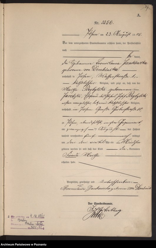 Obraz 19 z jednostki "Księga miejscowa urodzeń tom VII"