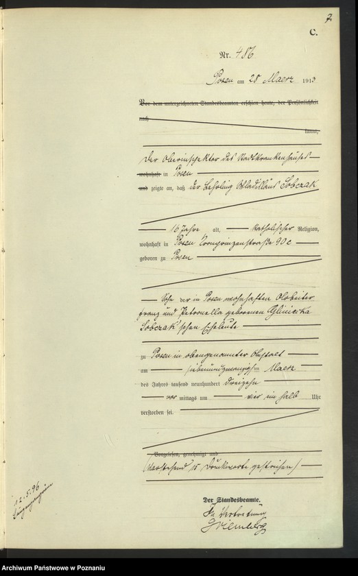 Obraz 9 z jednostki "Księga miejscowa zgonów tom II [Rejestr główny zgonów]"