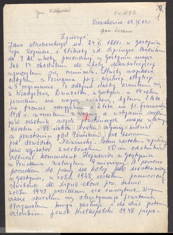 Obraz 12 z jednostki "Życiorysy powstańców wielkopolskich: M - tom Vll /Mielcarski Jan - Misz Jan/."