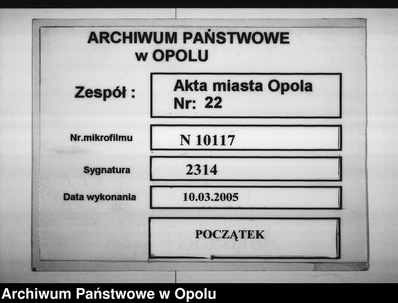 Obraz 1 z jednostki "Acta des Magistrats zu Oppeln betreffend die Ueberlassung des sogenannten städtischen Fischer Bergels an die auf der Domainen Amts Fischerey wohnenden Fischer für die Befungniss die Brücken aufzueissen Vol: I de anno 1812"